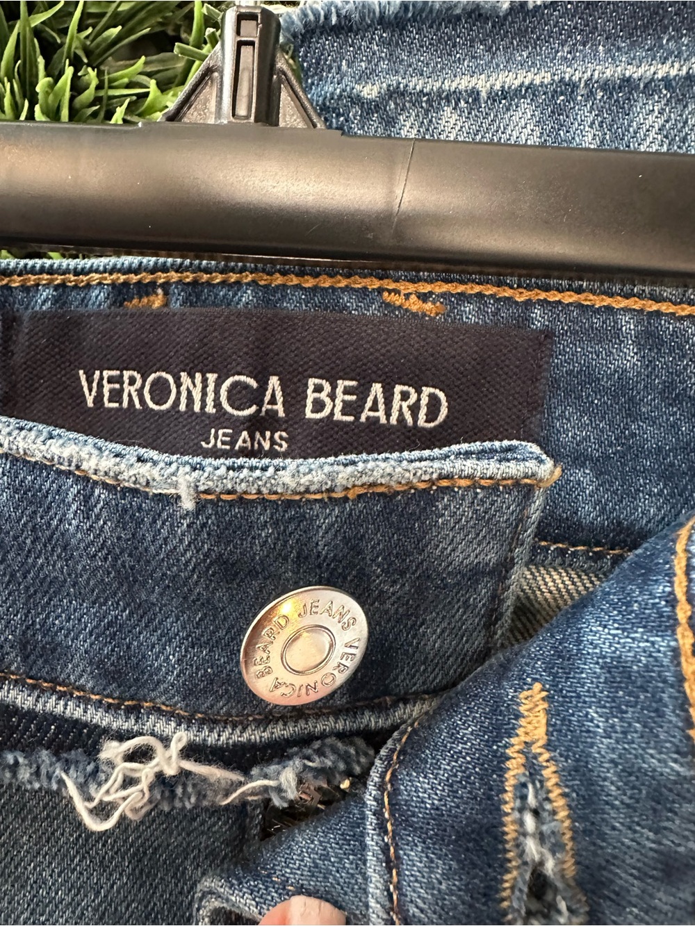 NWT Veronica Beard High Rise Carson Ankle Wanderer Undone Jeans Size 27 - Picture 8 of 8